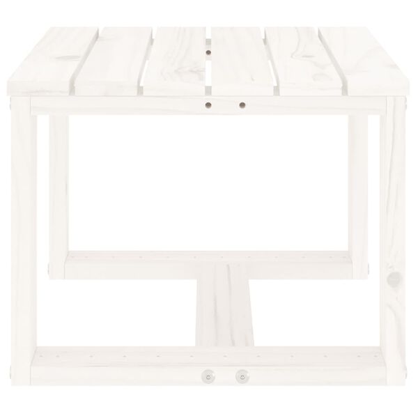 vidaXL Mesa de apoio para jardim 40x38x28,5 cm pinho maci&ccedil;o branco