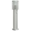 vidaXL Candeeiro de ch&atilde;o p/ exterior c/ sensor 60cm a&ccedil;o inox. prateado