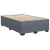 vidaXL Cama boxspring com colch&atilde;o 120x190 cm veludo cinzento-escuro