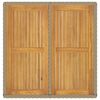 vidaXL Mesa de jardim 109x107x74 cm vime PE e acácia maciça bege