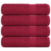 vidaXL Toalhas de banho FROGN 4 pcs 70x140 cm 360 g/m&sup2; bord&eacute;us