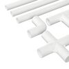 vidaXL Tubo de PVC 2 pcs Branco 12,2 x 1,8 x 500 mm Mterialpp e PE