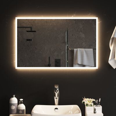 vidaXL Espelho de casa de banho com luzes LED 50x80 cm