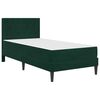 vidaXL Estrutura de cama com colch&atilde;o Verde Escuro 90 x 190 cm Veludo