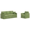 vidaXL Conjunto de Sof&aacute;s 2 unid. Verde Claro Veludo