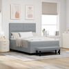 vidaXL Cama Box com colch&atilde;o Cinzento-claro 140 x 190 cm tecido