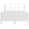 vidaXL Cama com estante sem colch&atilde;o 140x190 cm pinho maci&ccedil;o branco