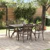 vidaXL Conjunto de Jantar para Jardim 5 pcs Bronze Alum&iacute;nio