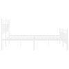 vidaXL Estrutura de cama com cabeceira e p&eacute;s 150x200 cm metal branco
