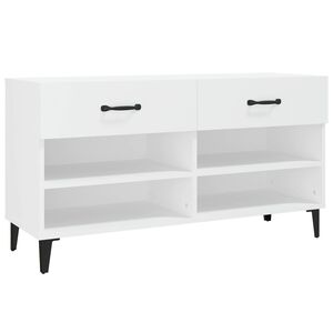 vidaXL Sapateira 102x35x55 cm derivados de madeira branco