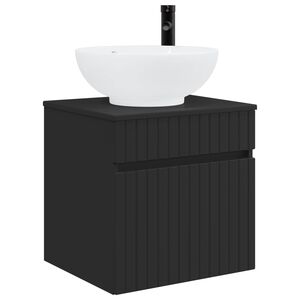 vidaXL Vanidade de Pia de Parede Preto 49 x 44,5 x 66,5 cm