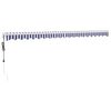 vidaXL Toldo retr&aacute;til autom&aacute;tico 5x3 m azul e branco