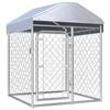 vidaXL Canil de exterior com telhado 100x100x125 cm
