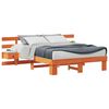 vidaXL Estrutura da Cama com cabeceira Castanho 140 x 200 cm