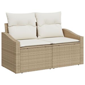 vidaXL Sofá de jardim com almofada 123 x 62 x 69 cm vime PE