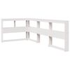 vidaXL Estante cabeceira forma de L 75 cm madeira pinho maci&ccedil;a branco