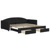 vidaXL Sof&aacute;-cama com gavet&atilde;o e gavetas 100x200 cm tecido preto