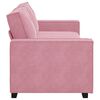 vidaXL Sof&aacute; de 3 lugares 220x78x84 cm veludo rosa