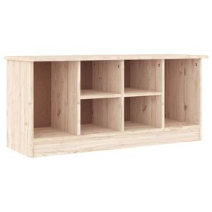 vidaXL Banco sapateira ALTA 100x35x45 cm madeira de pinho maci&ccedil;a