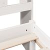 vidaXL Cama com estante sem colchão 90x200 cm pinho maciço branco