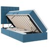 vidaXL Cama com arruma&ccedil;&atilde;o e colch&atilde;o Azul Escuro 90 x 190 cm Veludo