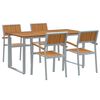 vidaXL Conjunto de Jantar para Jardim 5 unid. Cinzeto