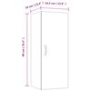 vidaXL Armário de parede suspenso 34,5x34x90 cm madeira branco