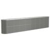 vidaXL Canteiro elevado jardim 332x40x68cm a&ccedil;o galvanizado cinzento