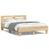 vidaXL Estrutura cama c/ cabeceira derivados madeira carvalho sonoma