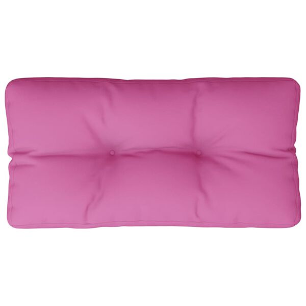 vidaXL Almofadão para sofá de paletes 70x40x12 cm tecido rosa