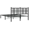 vidaXL Estrutura de cama com cabeceira 120x200 cm metal preto
