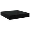 vidaXL Prateleiras de parede suspensas 4 pcs 23x23,5x3,8cm MDF preto