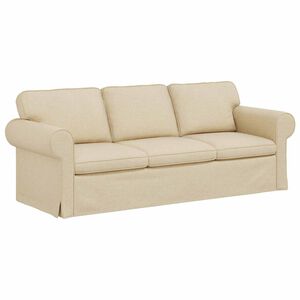 vidaXL Sof&aacute; Creme 215 x 82 x 80 cm tecido