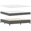 vidaXL Cama Box com colch&atilde;o Cinzento escuro 200 x 200 cm tecido