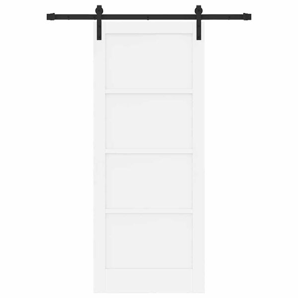 vidaXL Porta Deslizante Branco 83 x 202 cm Madeira de Pinheiro S&oacute;lida