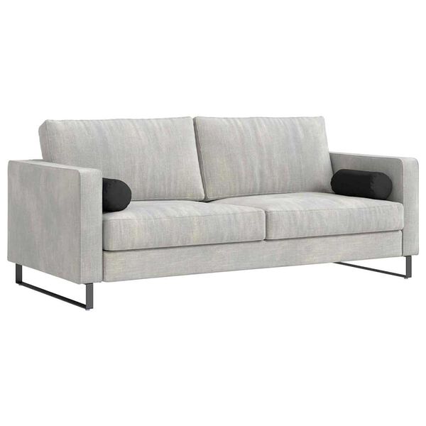 vidaXL Almofadas de Apoio 2 pcs Preto &Oslash; 15 x 40 cm