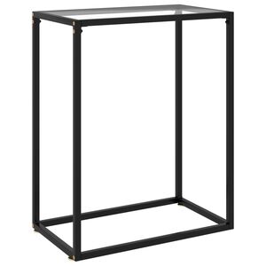 vidaXL Mesa consola 60x35x75 cm vidro temperado transparente