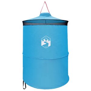 vidaXL Tenda de Banheiro Pop-up com Corda de Pendurar Azul 97 x 126 cm