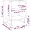 vidaXL Mesa de cabeceira 40x30x50 cm deriv. madeira carvalho fumado