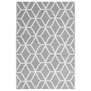 vidaXL Tapete de exterior 140x200 cm ARAKIL PP cinzento