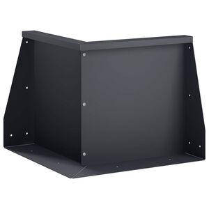 vidaXL Muro de Conten&ccedil;&atilde;o 50 x 50 x 30 cm A&ccedil;o Antracite