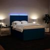 vidaXL Cama boxspring com colch&atilde;o 140x190 cm veludo azul