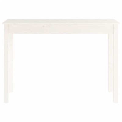 vidaXL Mesa consola 110x40x75 cm madeira de pinho maciça branco