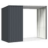 vidaXL Abrigo de lenha jardim 245x98x159cm a&ccedil;o galvanizado antracite