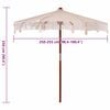 vidaXL Parasol de Macram&ecirc; Creme 252,5 x 252,5 x 260 cm
