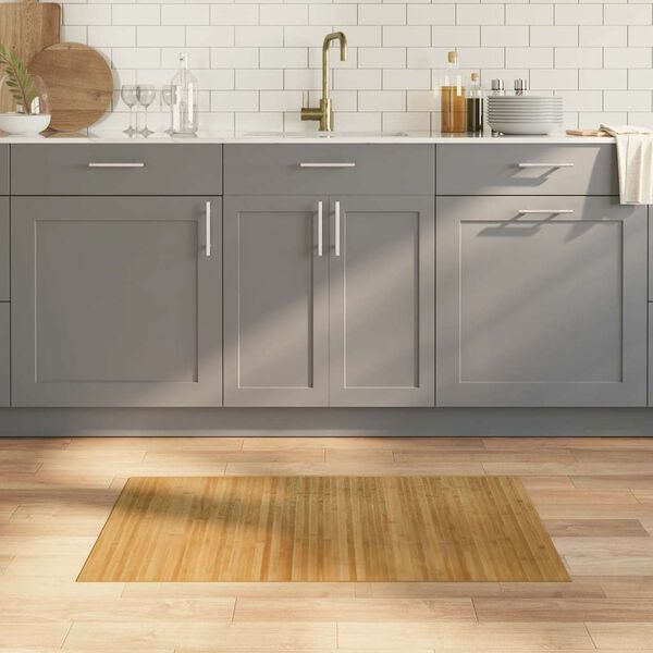 vidaXL Tapete retangular 60x100 cm bambu cor natural