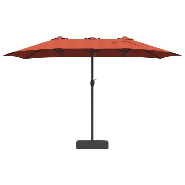 vidaXL Guarda-sol de Jardim Terracota 385 x 209 x 244 cm Poli&eacute;ster