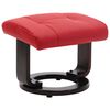 vidaXL Cadeira TV reclin&aacute;vel c/ apoio de p&eacute;s couro artificial vermelho