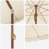 vidaXL Parasol de Praia Amarelo e Branco 160 x 160 x 196 cm