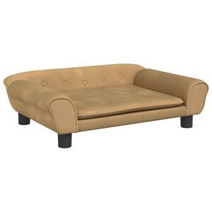 vidaXL Cama para c&atilde;es 70x48x22 cm veludo castanho